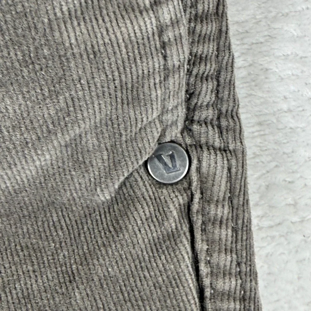 Vuori Mens Corduroy Jogger Pants Charcoal Gray Elastic Waist Drawstring M